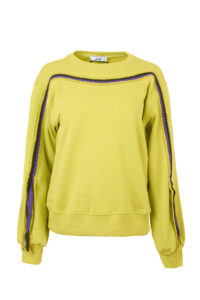 Image of Sweatshirt with Multicolour Cord and Fringe Detail (Jijil)