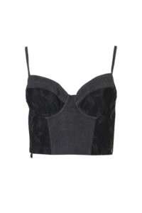 Image of Lace and Denim Lingerie Style Bustier (Guess)