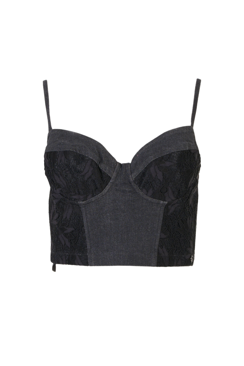 Lace and Denim Lingerie Style Bustier (Guess)