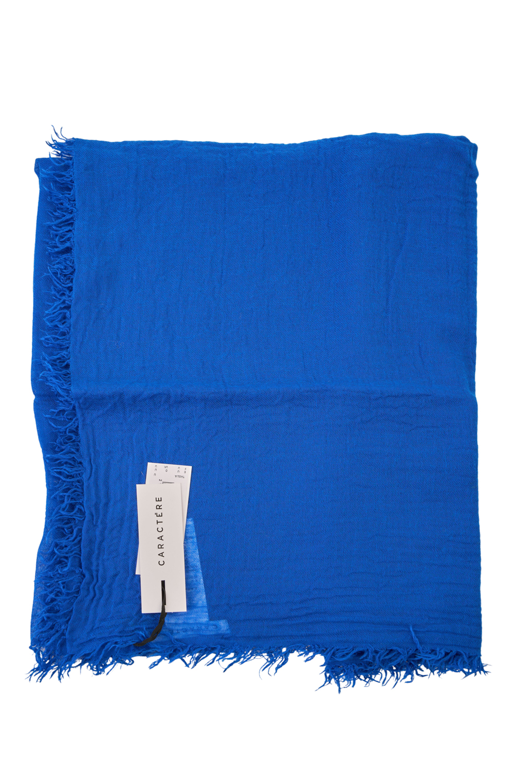 Large Fringed Wool-Viscose Stole – Caractere