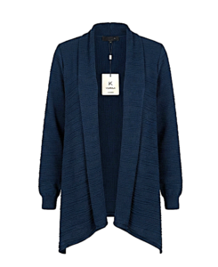 Image of Asymmetric Seameless Striped Wooly Cardigan – Kourbela