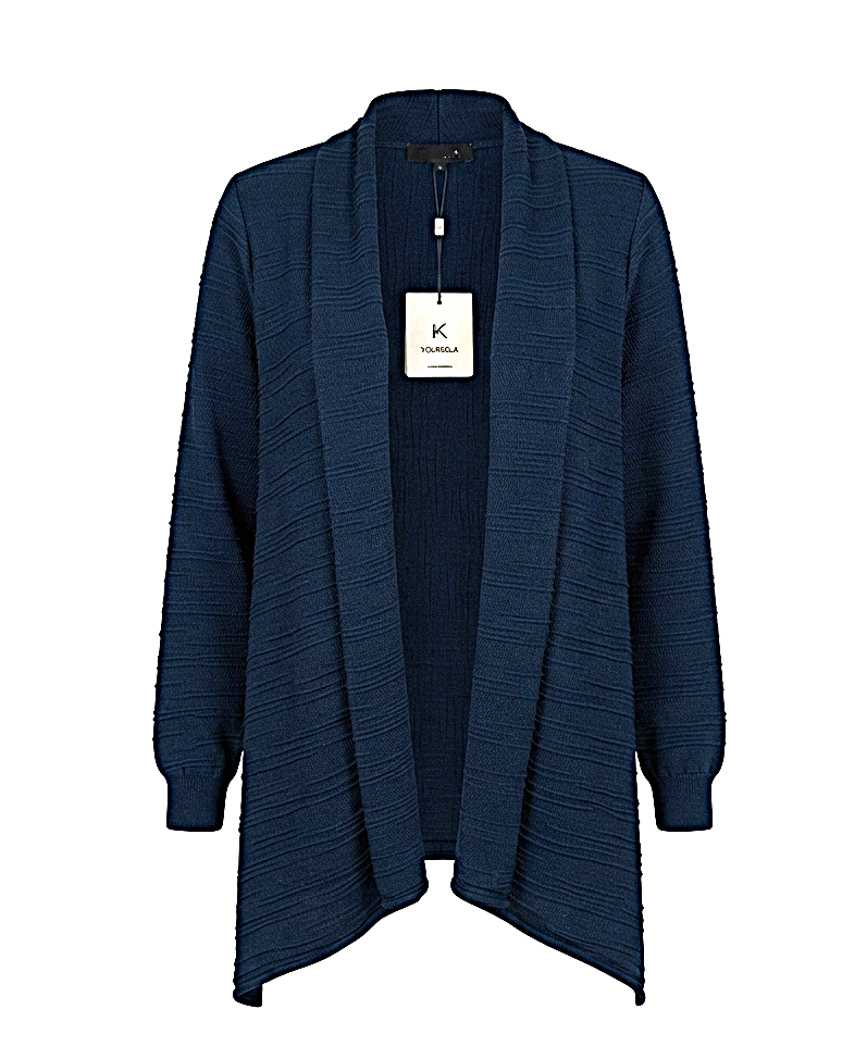 Asymmetric Seameless Striped Wooly Cardigan – Kourbela