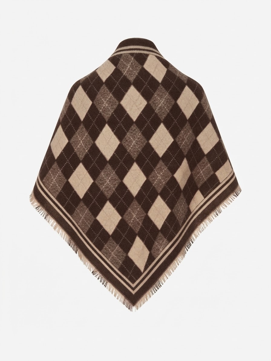 Wooly Triangle Argyle Stole – Vimoda
