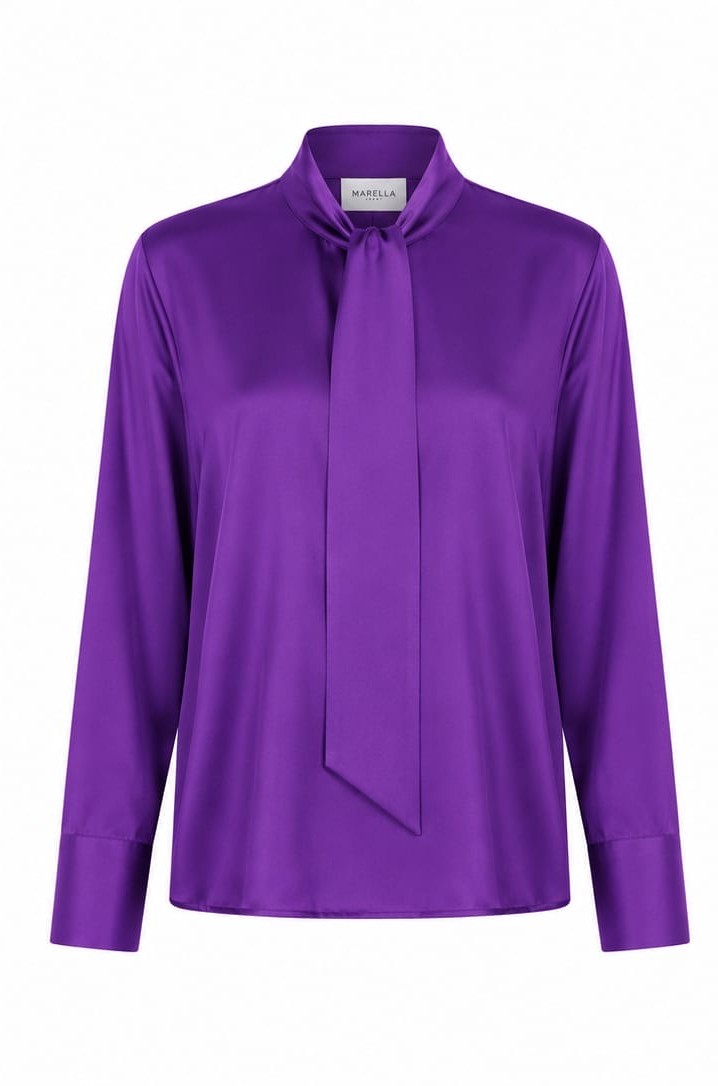 Tie Neck Silk Blouse -Marella