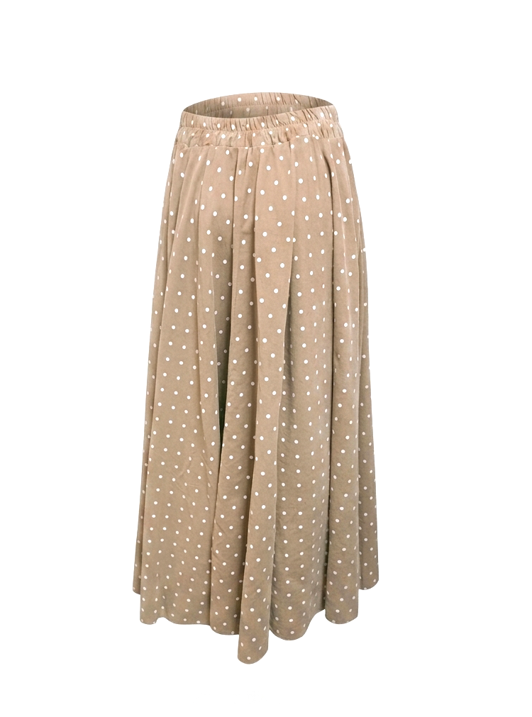 Needlecord Polka Dot Maxi Full Skirt with Elasticated Waistband – Sunny Studio