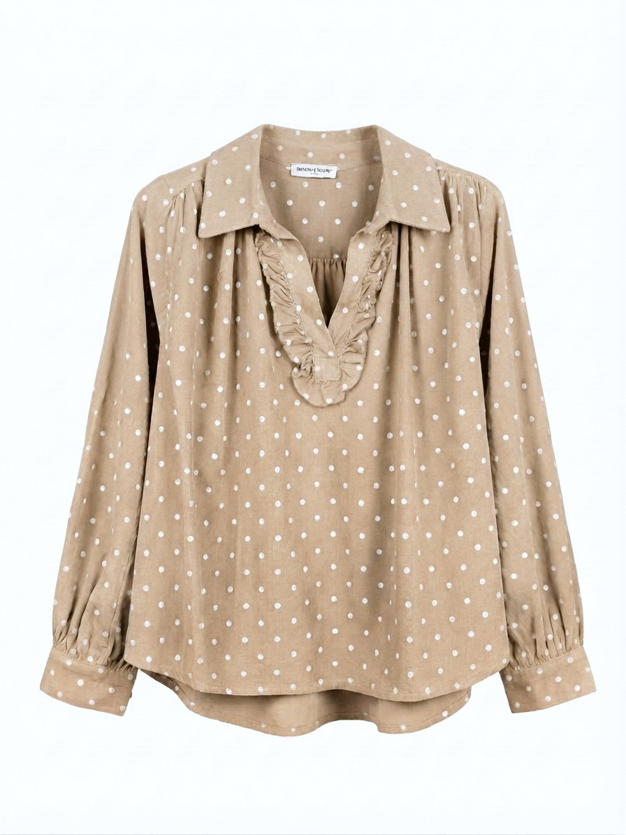 Needlecord Polka Dot Folk Blouse – Sunny Studio
