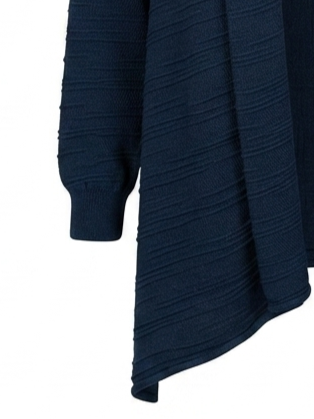 Asymmetric Seameless Striped Wooly Cardigan – Kourbela