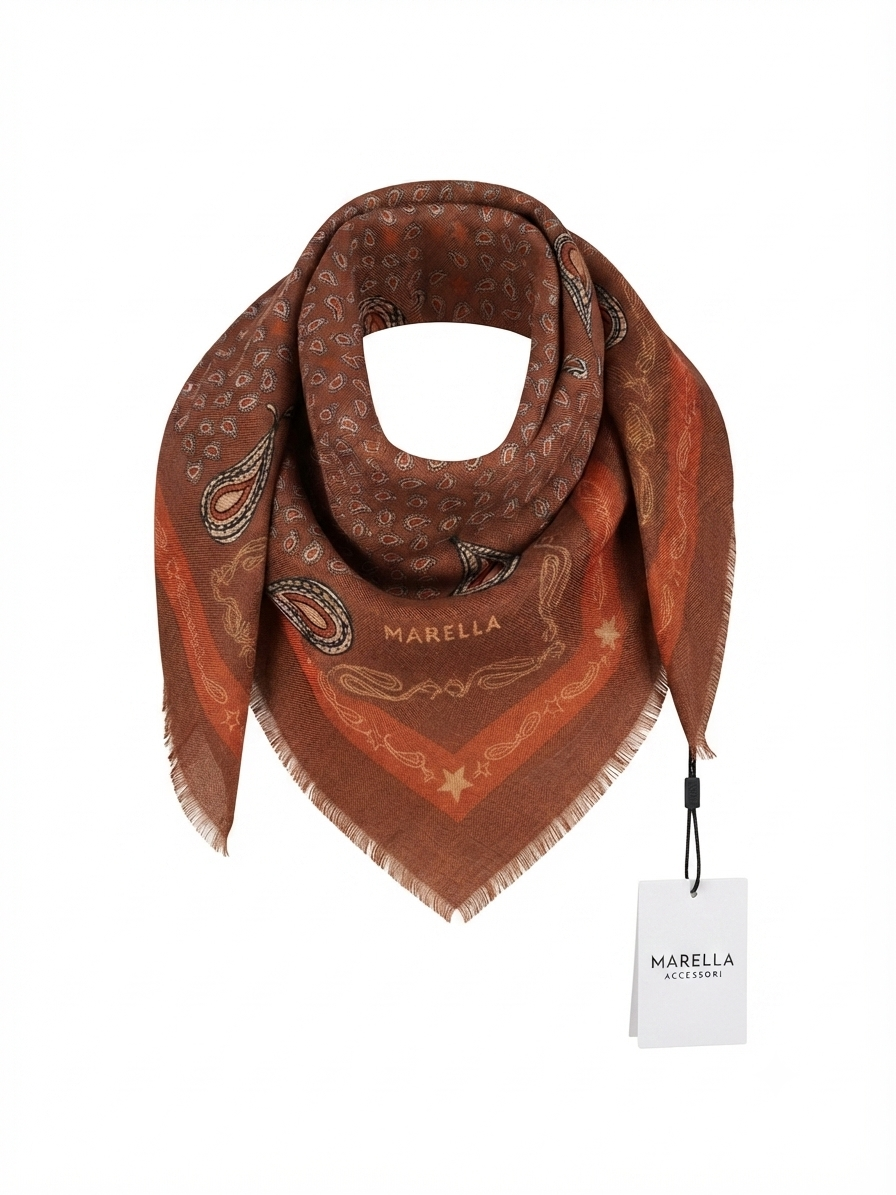 Wooly Square Paisley Scarf – Marella