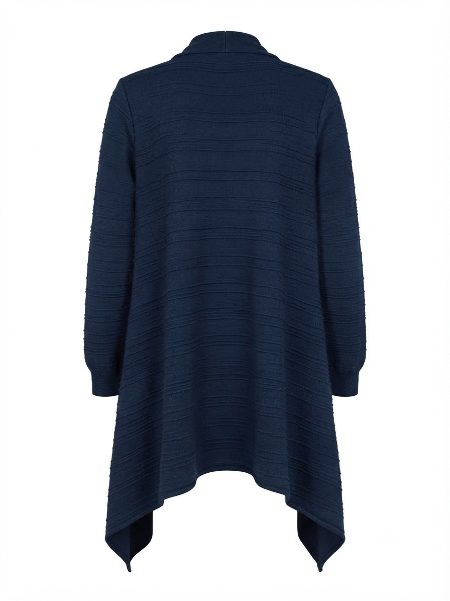 Asymmetric Seameless Striped Wooly Cardigan – Kourbela