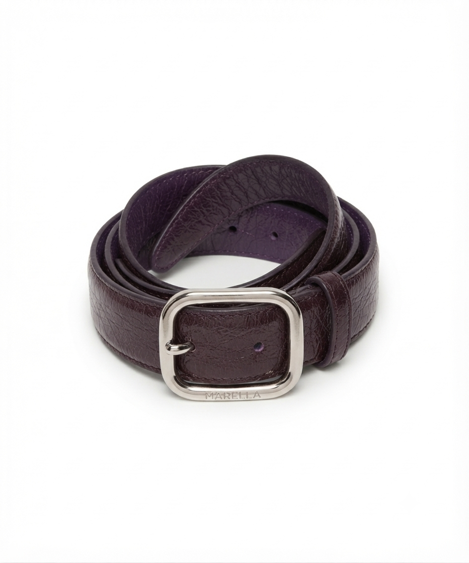 Leather Belt with Metal Buckle – Marella