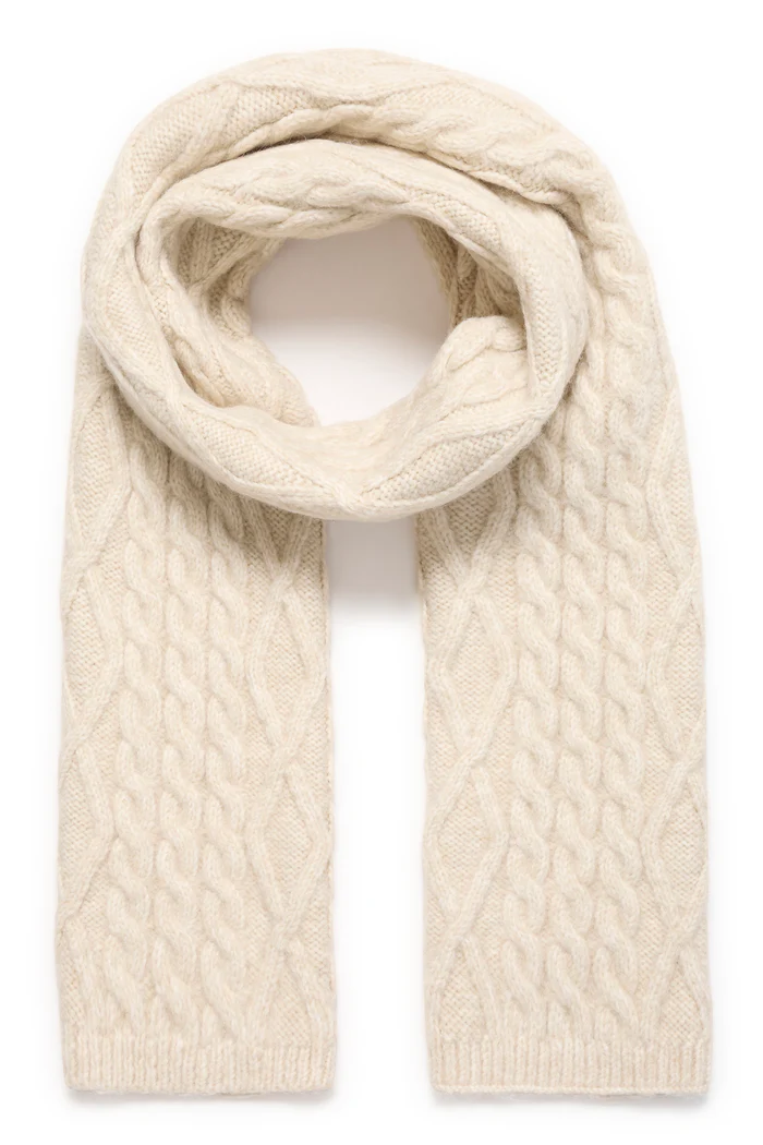 Long Cable Knit Stole – Ichi