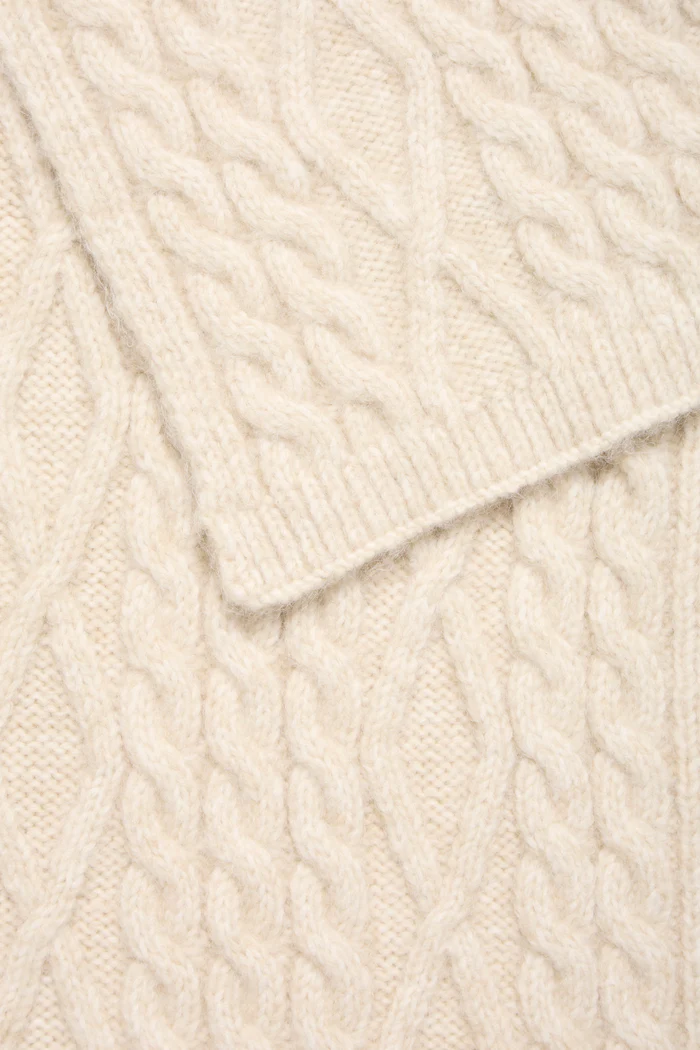 Long Cable Knit Stole – Ichi