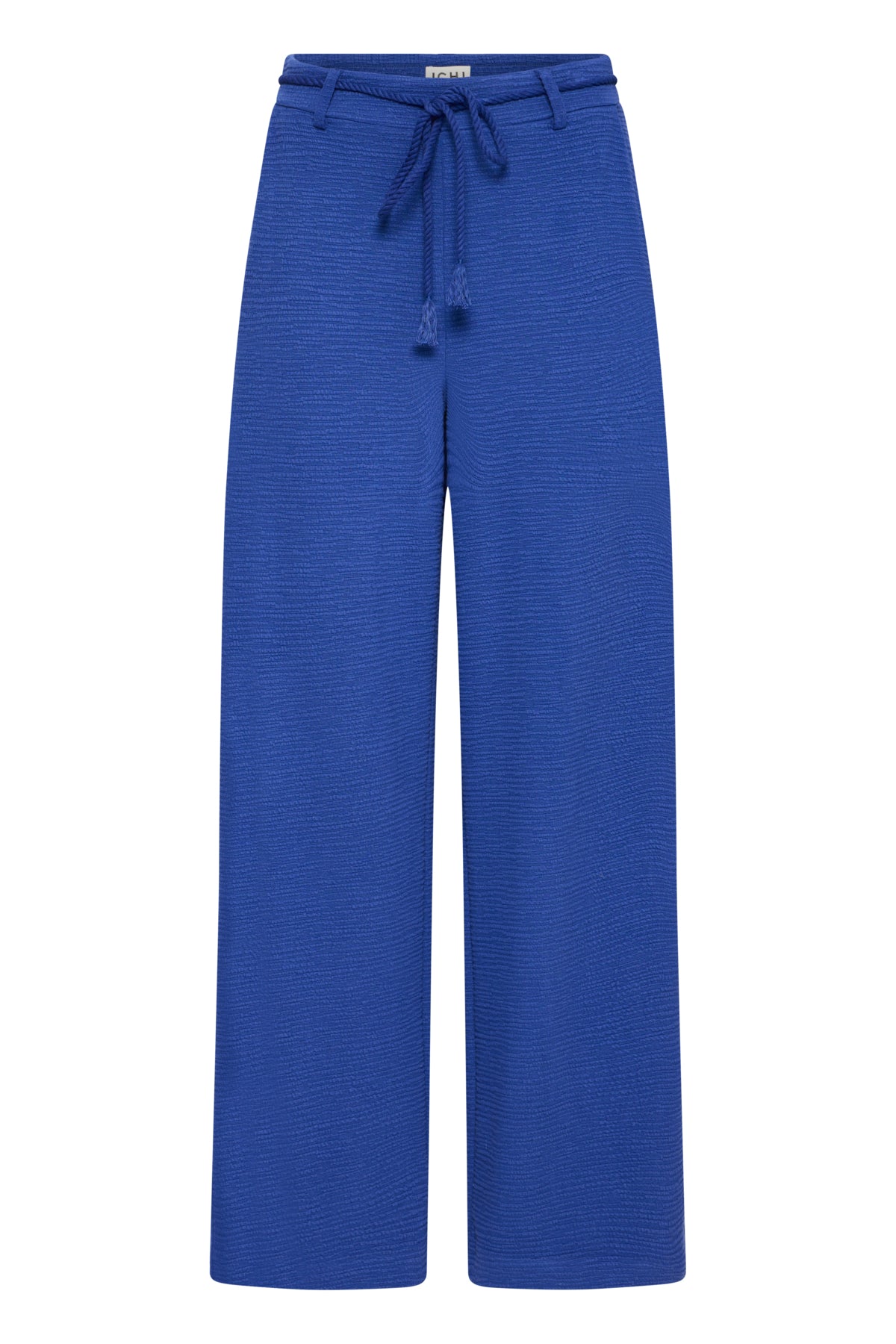 Wide Legged Textured Pants with Cord Belt – Ichi