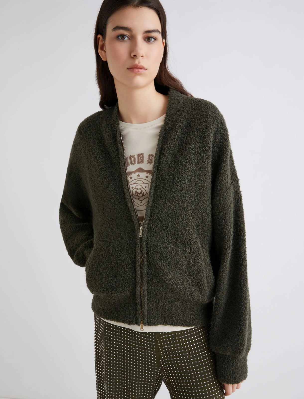 Soft Teddy Bomber Jacket -Marella