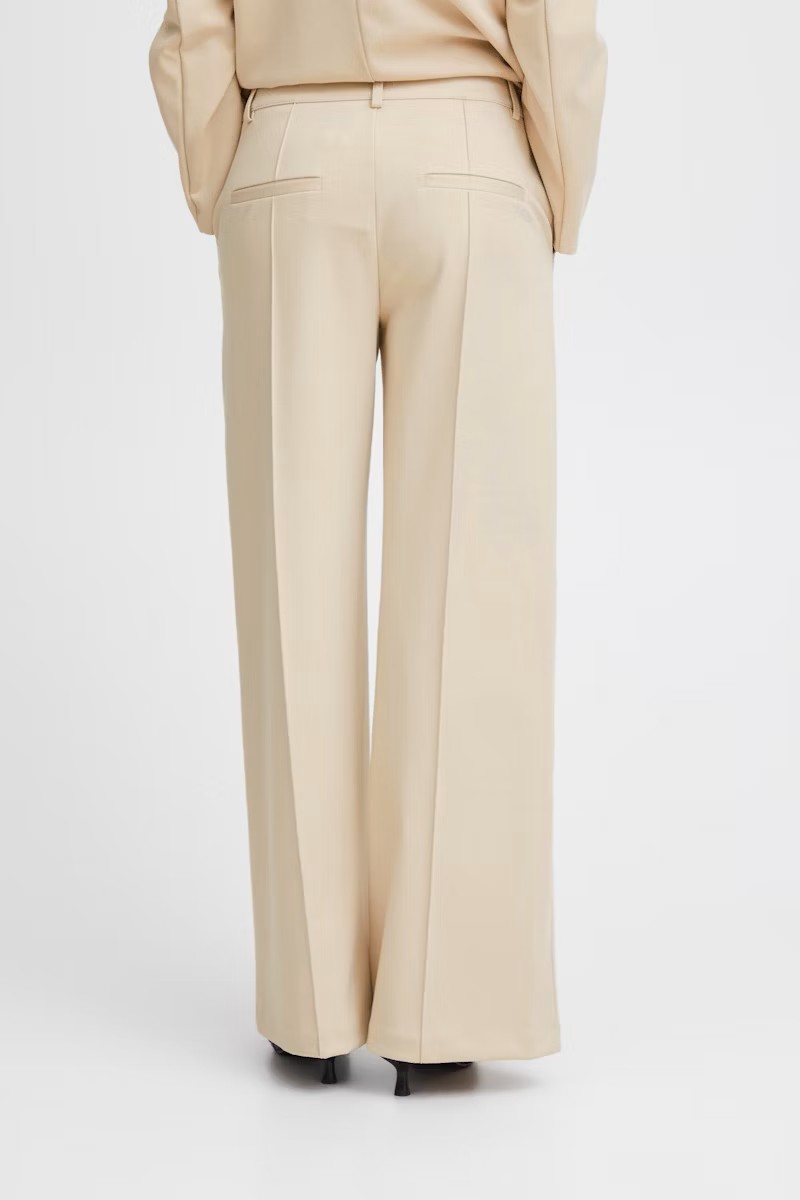 Jersey Trousers with Front Seam and Side Pockets – Ichi