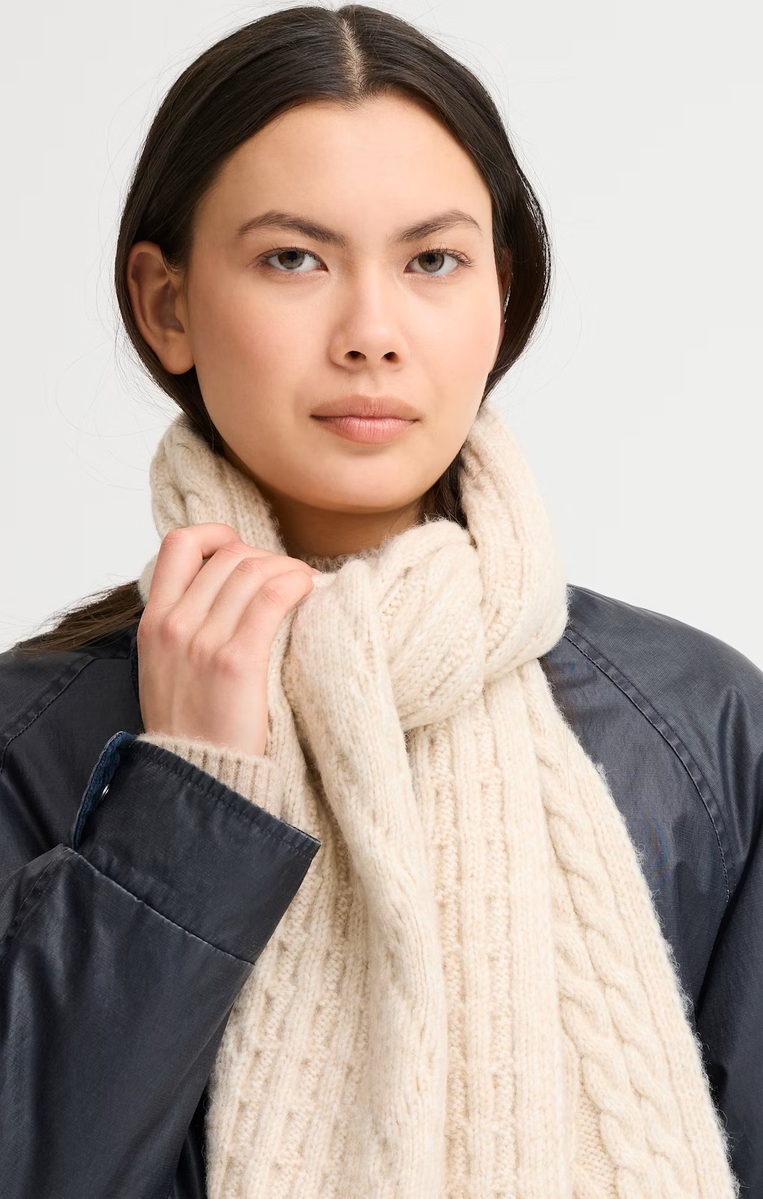 Long Cable Knit Stole – Ichi