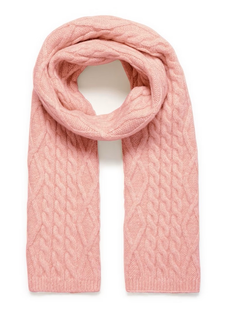 Long Cable Knit Stole – Ichi