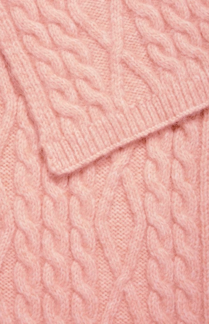 Long Cable Knit Stole – Ichi