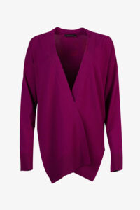 Image of Slouchy Cardigan with Ribbed Endings and Side Slits – Elena Miro