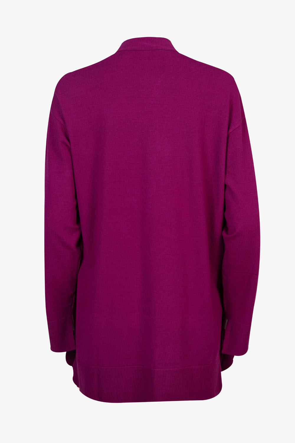 Slouchy Cardigan with Ribbed Endings and Side Slits – Elena Miro