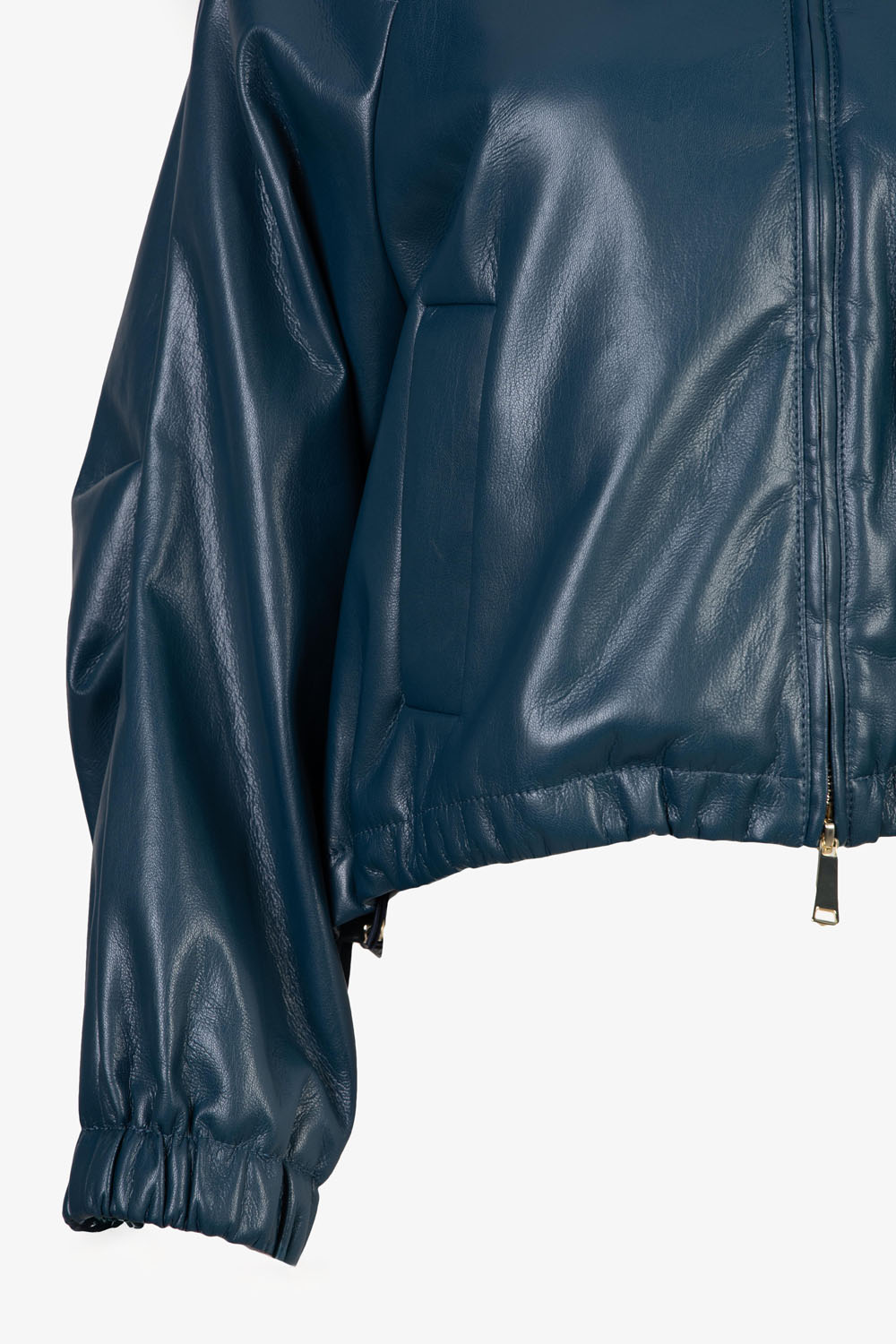 Funnel Neck Eco Leather Bomber Jacket – Marella