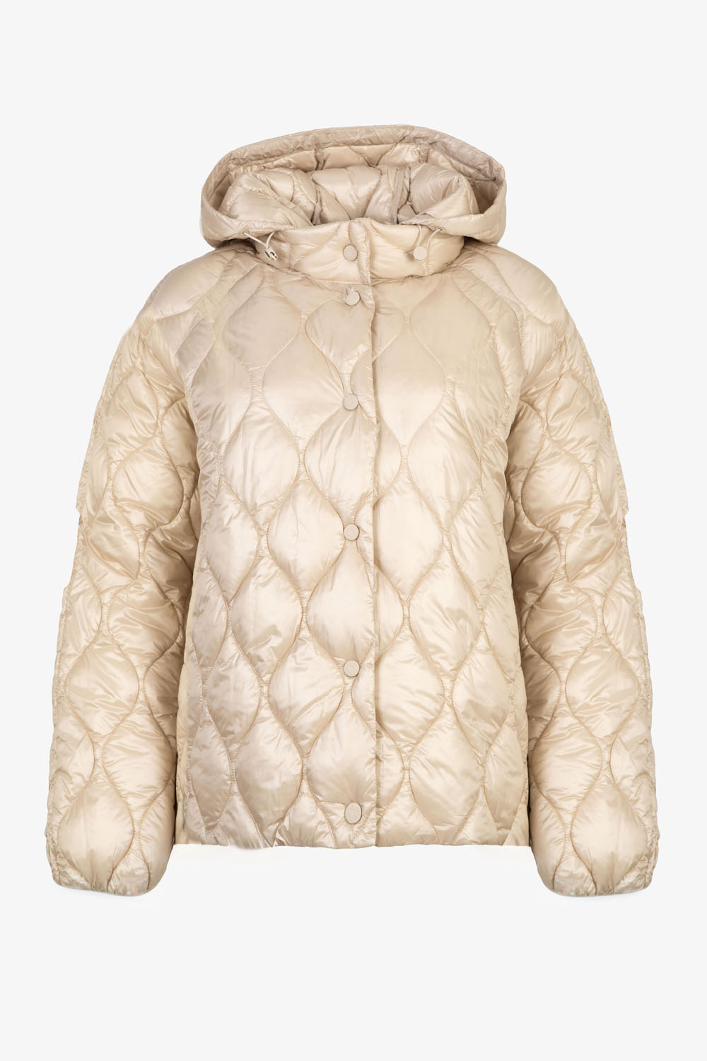 Sheeny Quilted Hooded Jacket with Side Pockets – Elena Miro