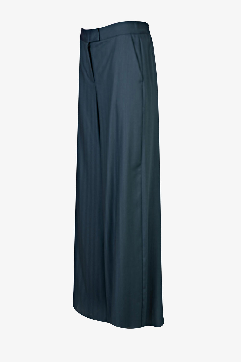 Wide Legged Herringbone Trousers with Pockets and Elasticated Back Band – Marella