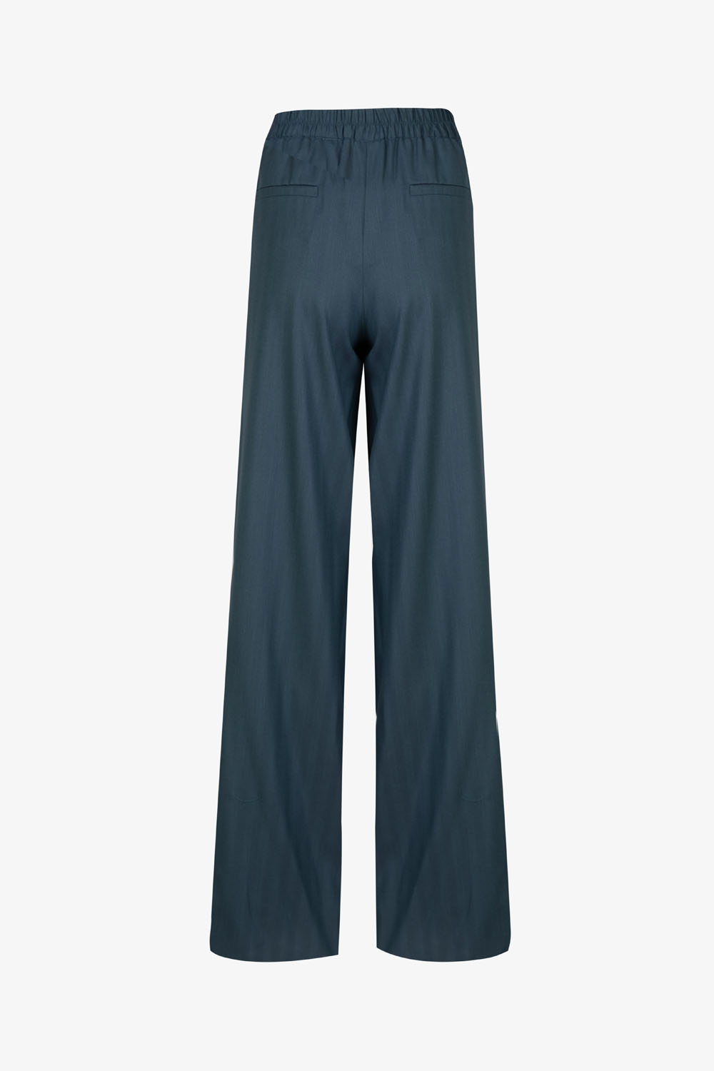 Wide Legged Herringbone Trousers with Pockets and Elasticated Back Band – Marella