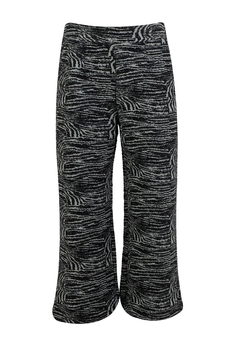 Printed Cropped Jersey Trousers