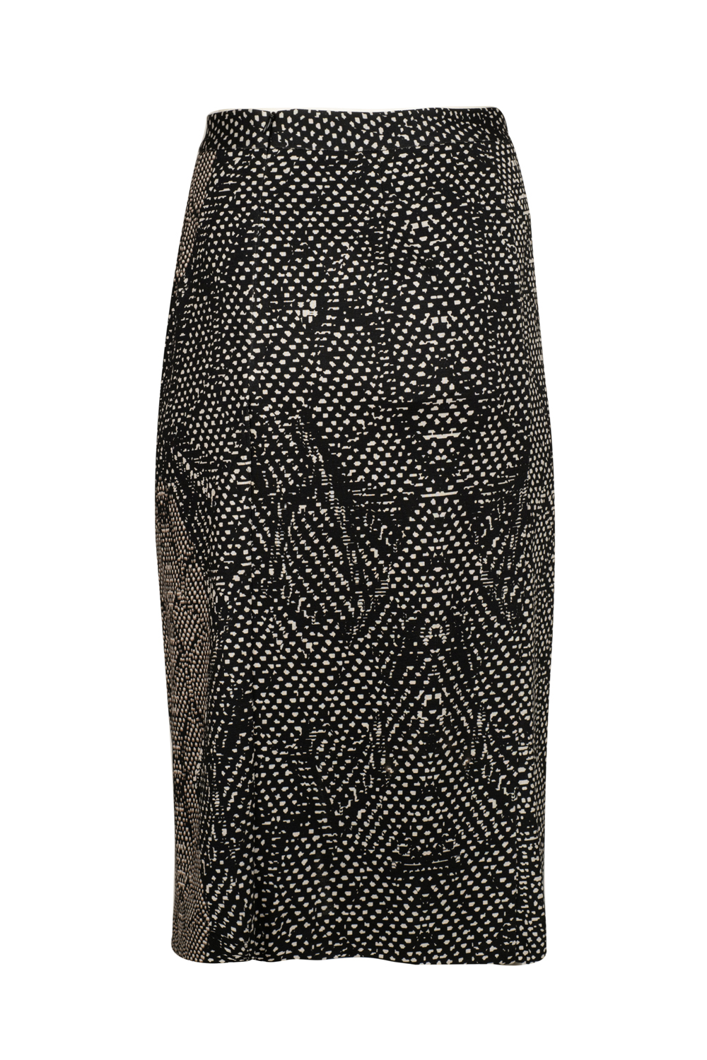 Straight Snakeskin Skirt with Side Ruching