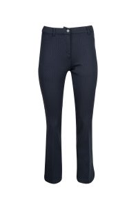 Image of Navy Stretch Sport Trousers with Small Polka Dots