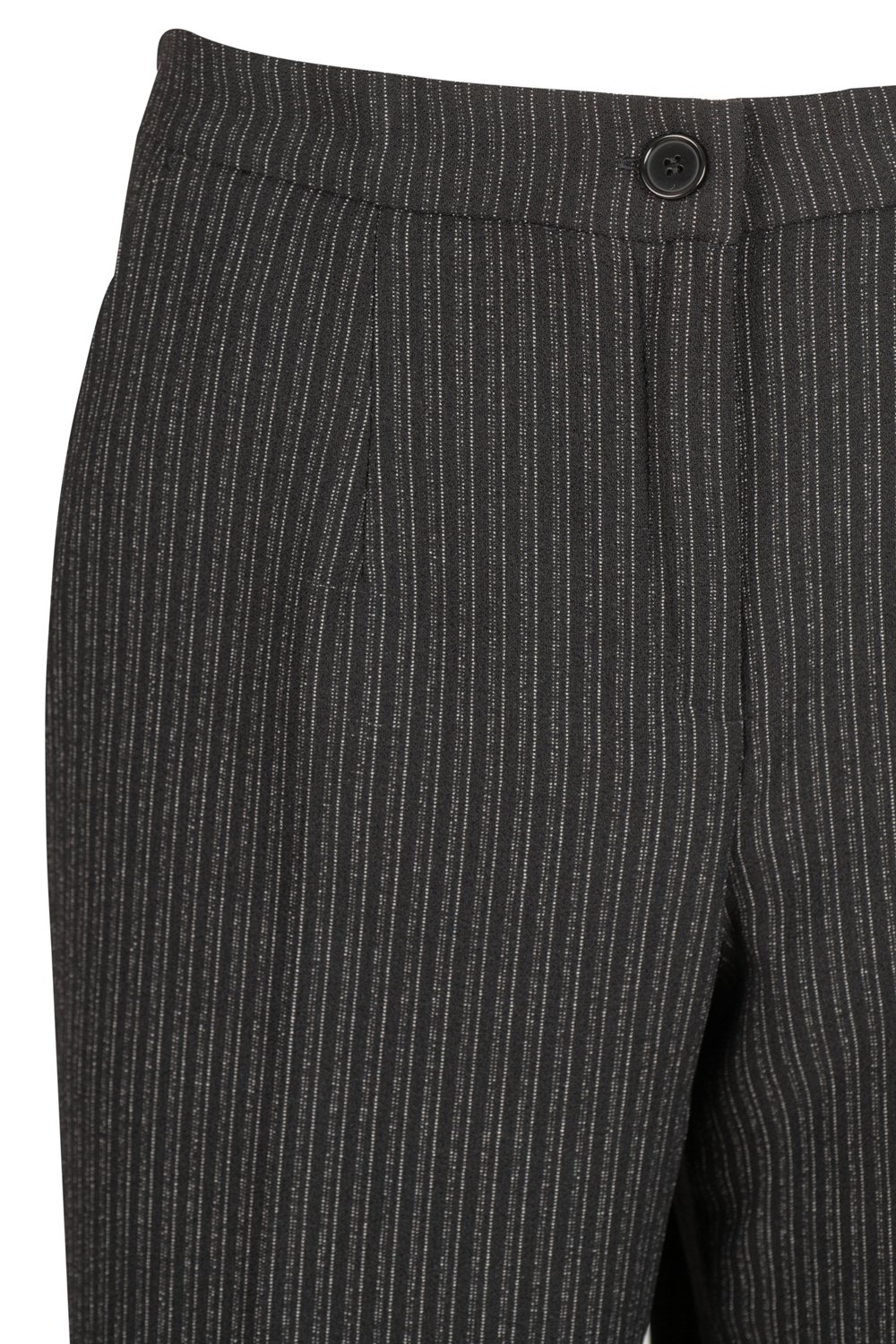 Cropped Wide Leg Striped Trousers with Elasticated Waist Band
