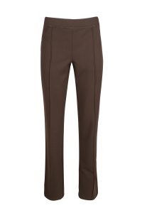 Image of Straight Stretch Jersey Trousers with Elasticated Waist