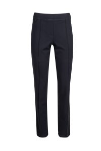 Image of Straight Stretch Jersey Trousers with Elasticated Waist