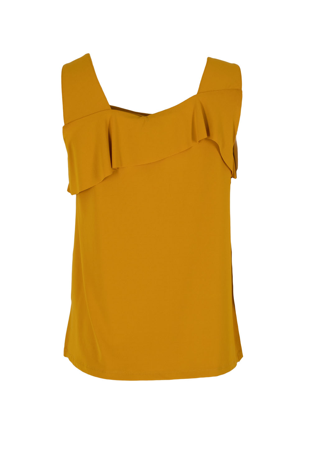 Soft Wide Strap Top with Front Pleat