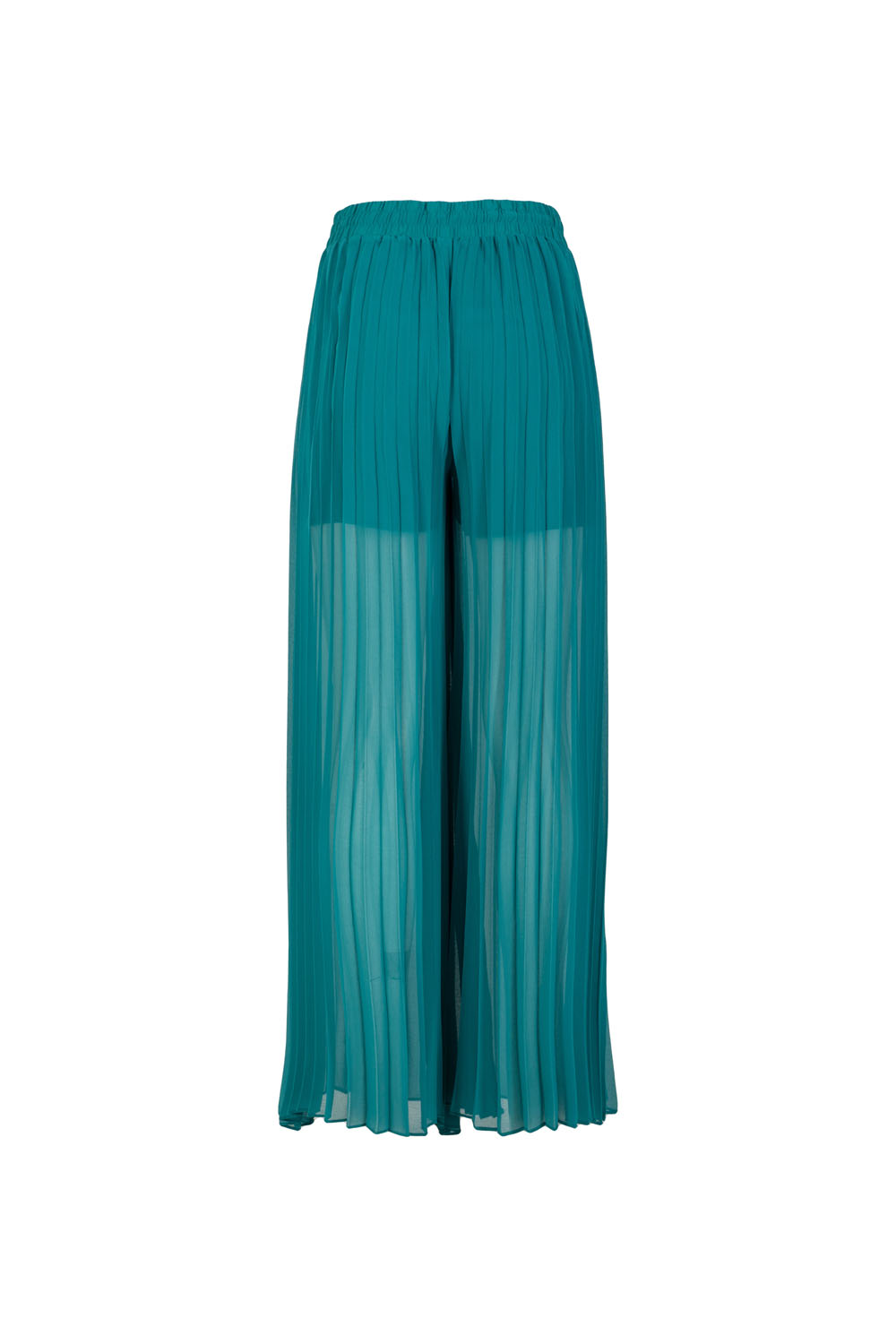 Shorts with Sheer Pleated Overlay Trousers