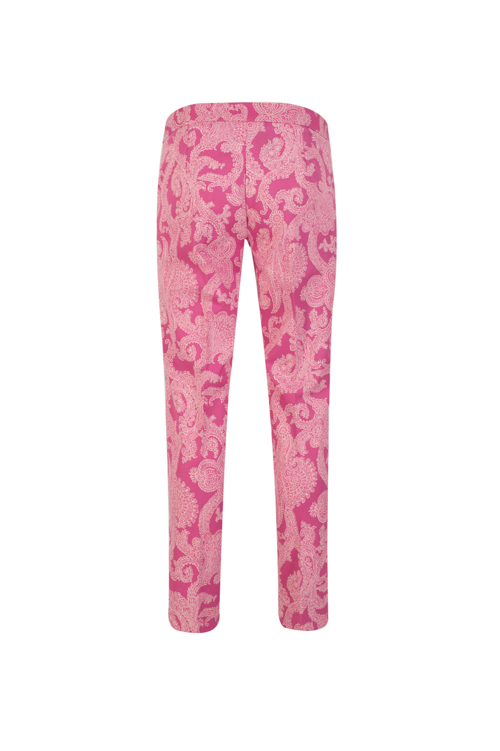 Paisley Print Cigarette Stretch Trousers