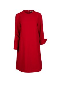 Image of Fluted Shift Dress with 3/4 Sleeve
