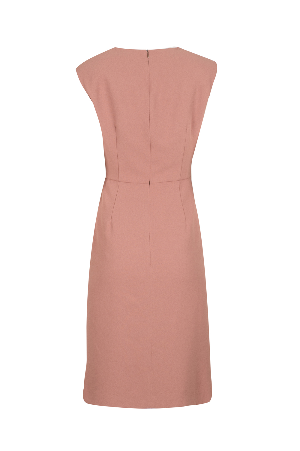 Sleeveless Shift Dress with Ruching Front Detail