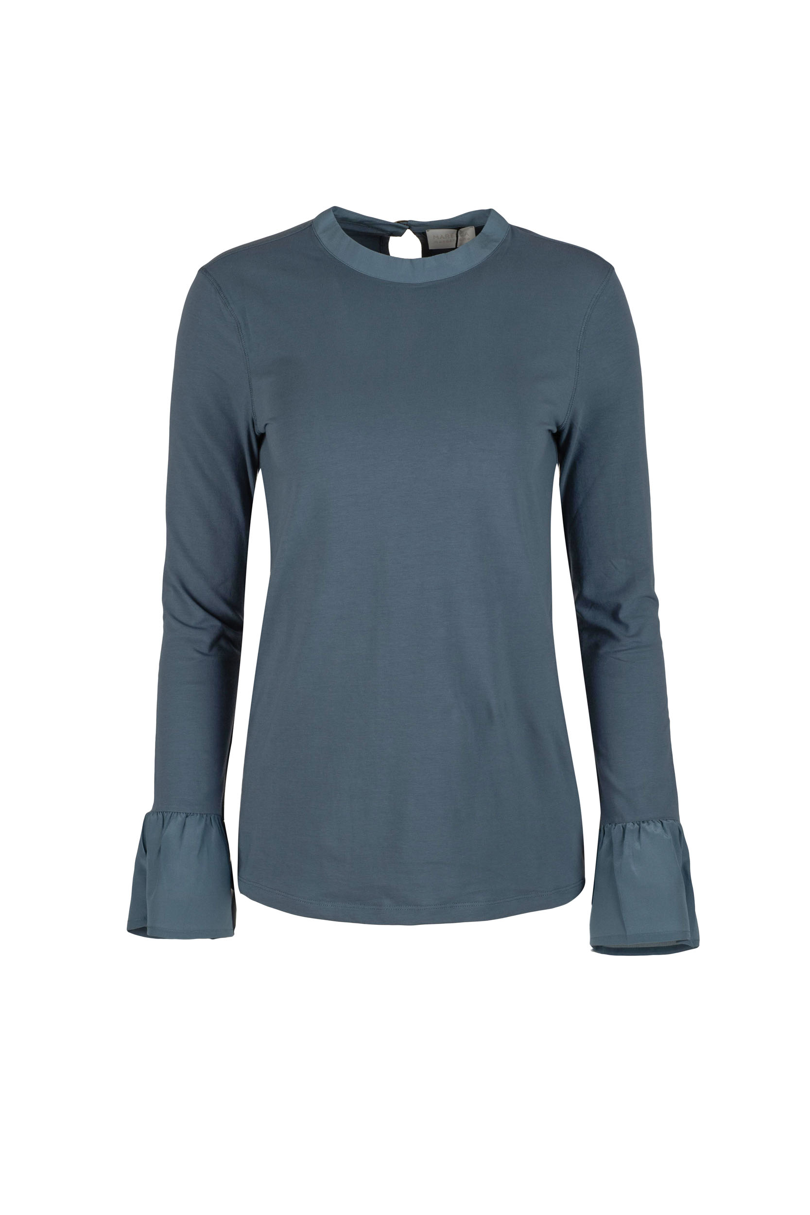 Jersey Long Sleeved T-Shirt with Ruffled Cuffs
