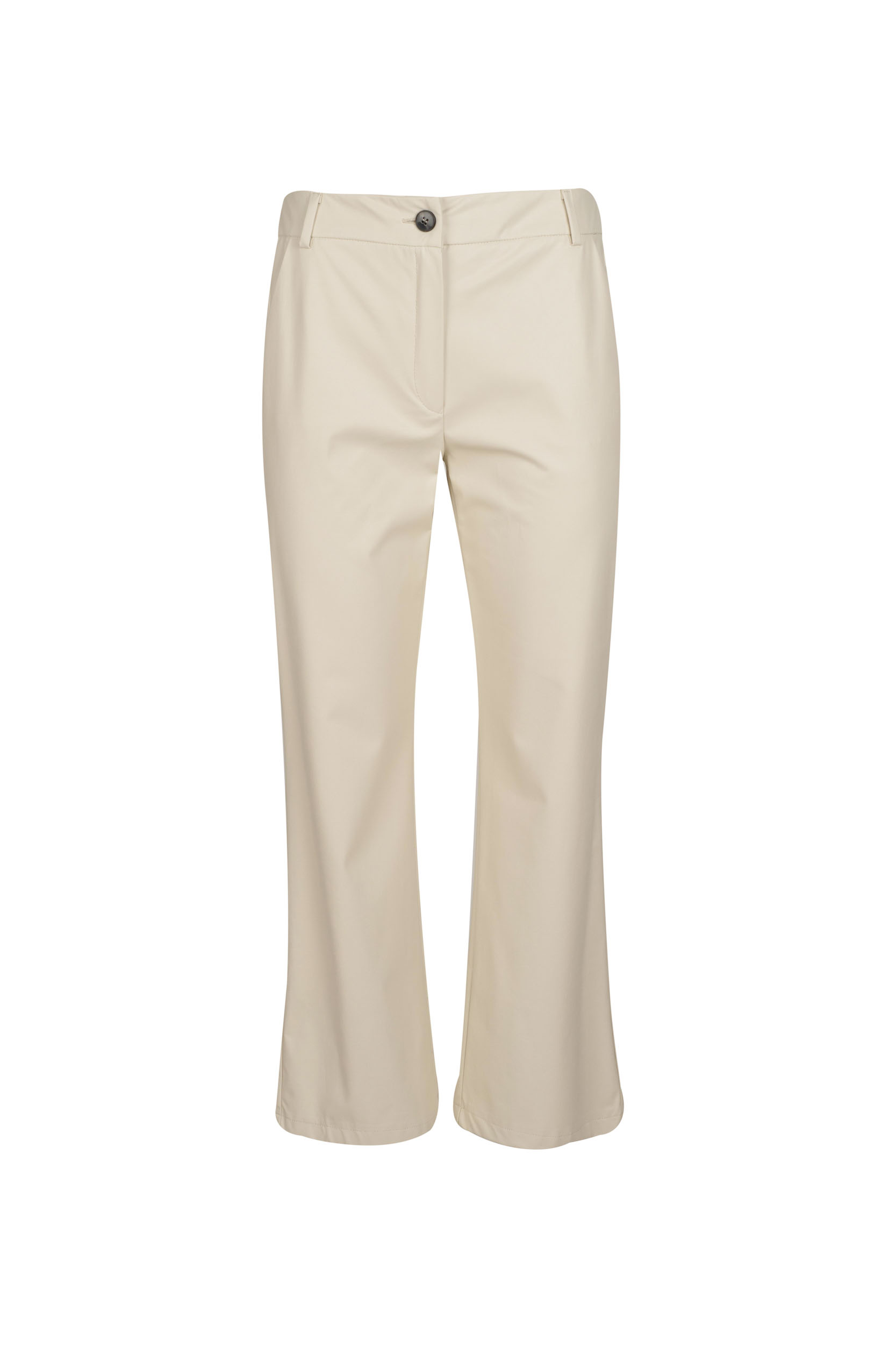 Cropped Wide Legged Faux Leather Trousers