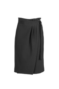 Image of High Waist Wrap Skirt with Belt Detail