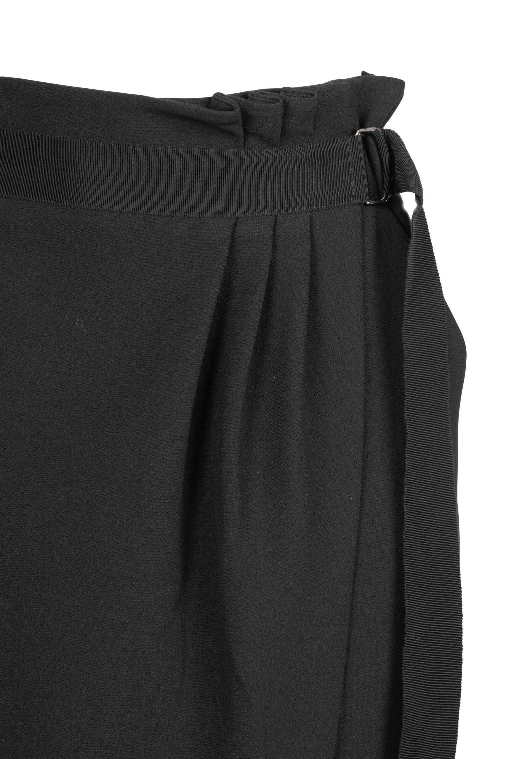 High Waist Wrap Skirt with Belt Detail