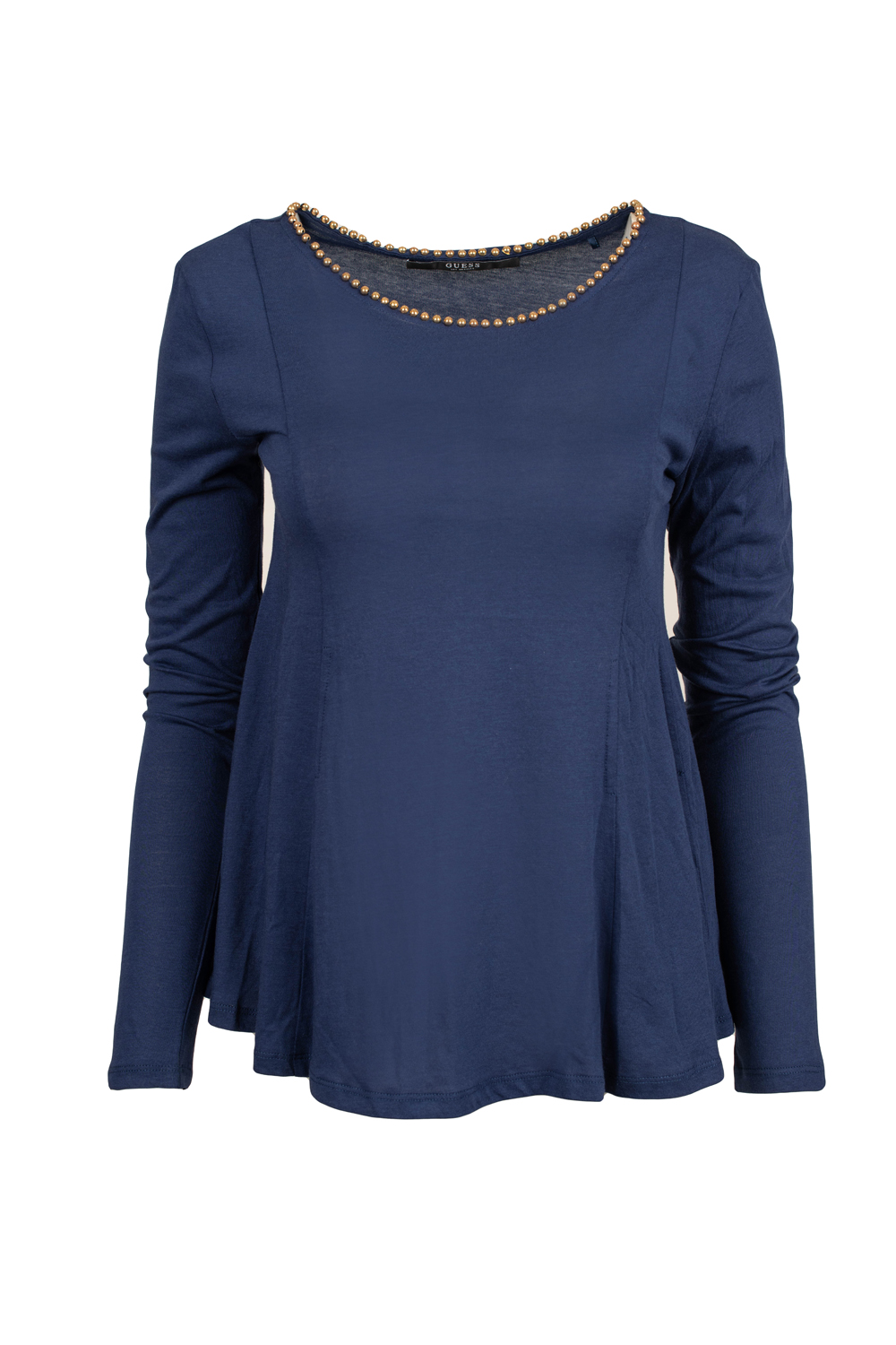 Fit and Flare Blouse with Neckline Detail