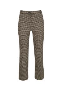 Image of Cropped Flared Trousers “Pied de Poule” [Houndstooth]