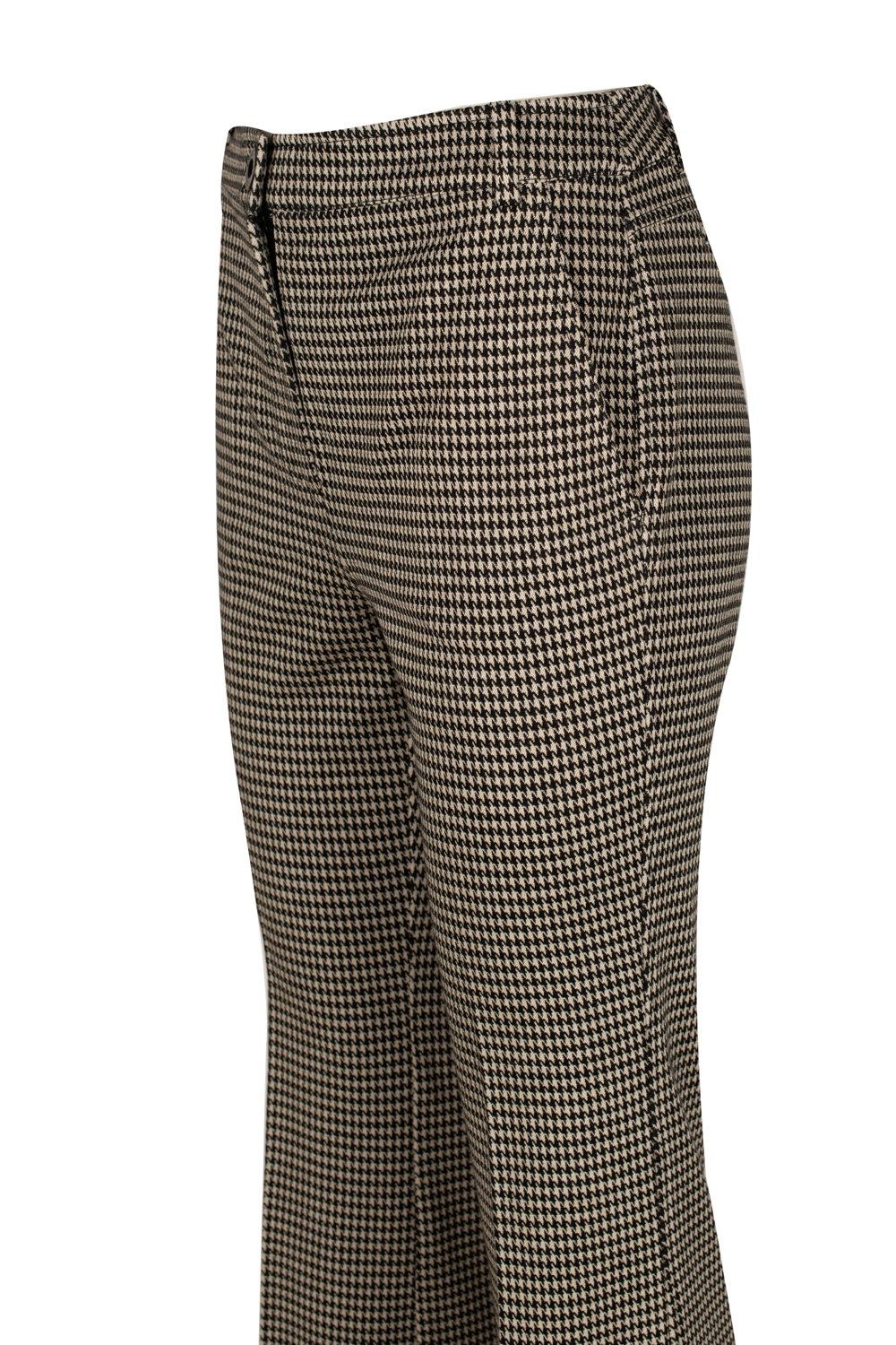 Cropped Flared Trousers “Pied de Poule” [Houndstooth] – Marella