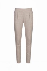 Image of Jersey Cigarette “Pied de Poule” Trousers with Elasticated Backwaist