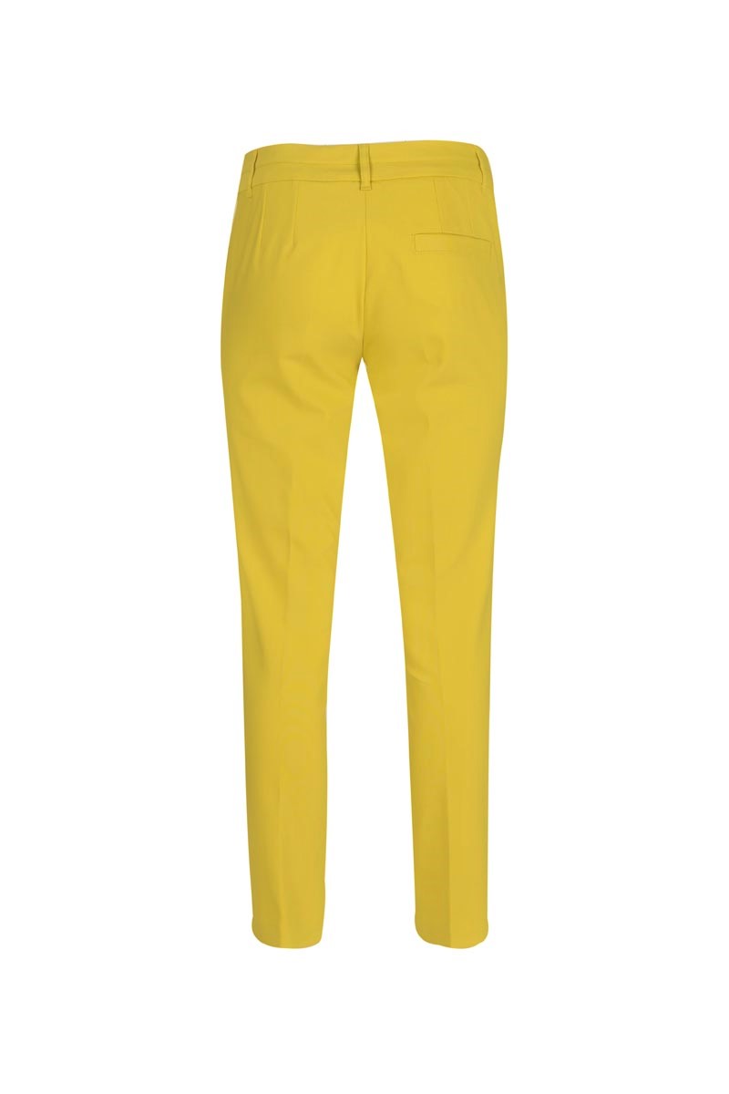 Stretch Cigarette Trousers with Waist and Pocket Seams