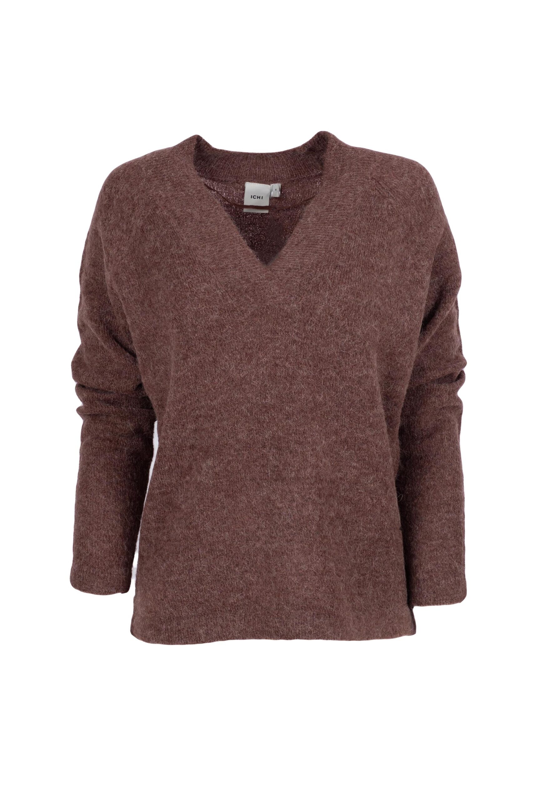 Wooly Textured V Neck Sweater