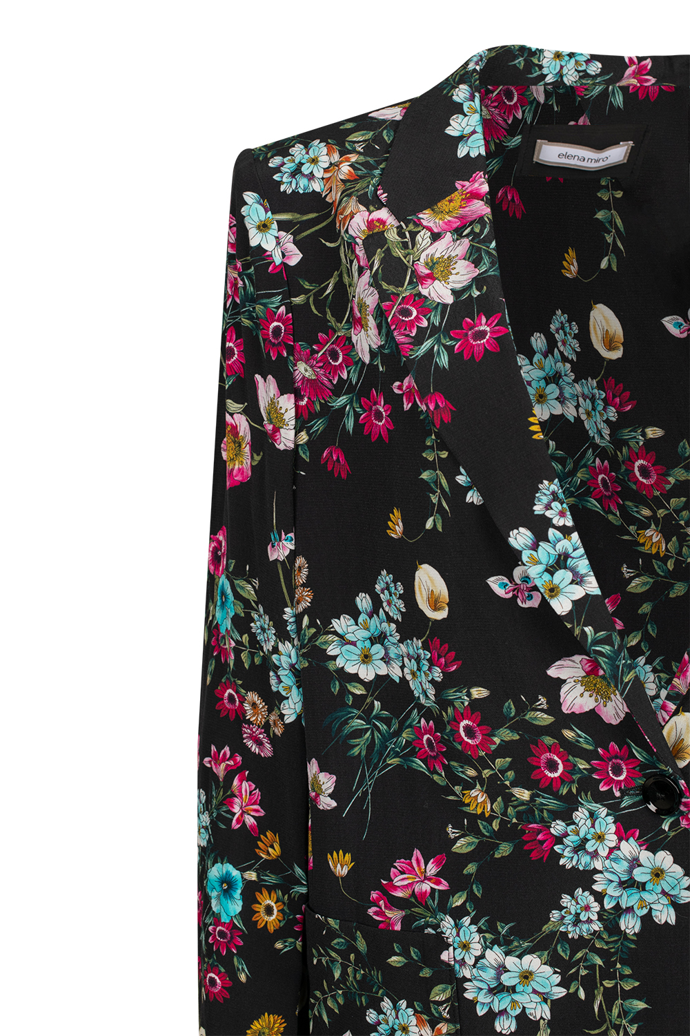 Long Soft Floral Jacket with Pockets
